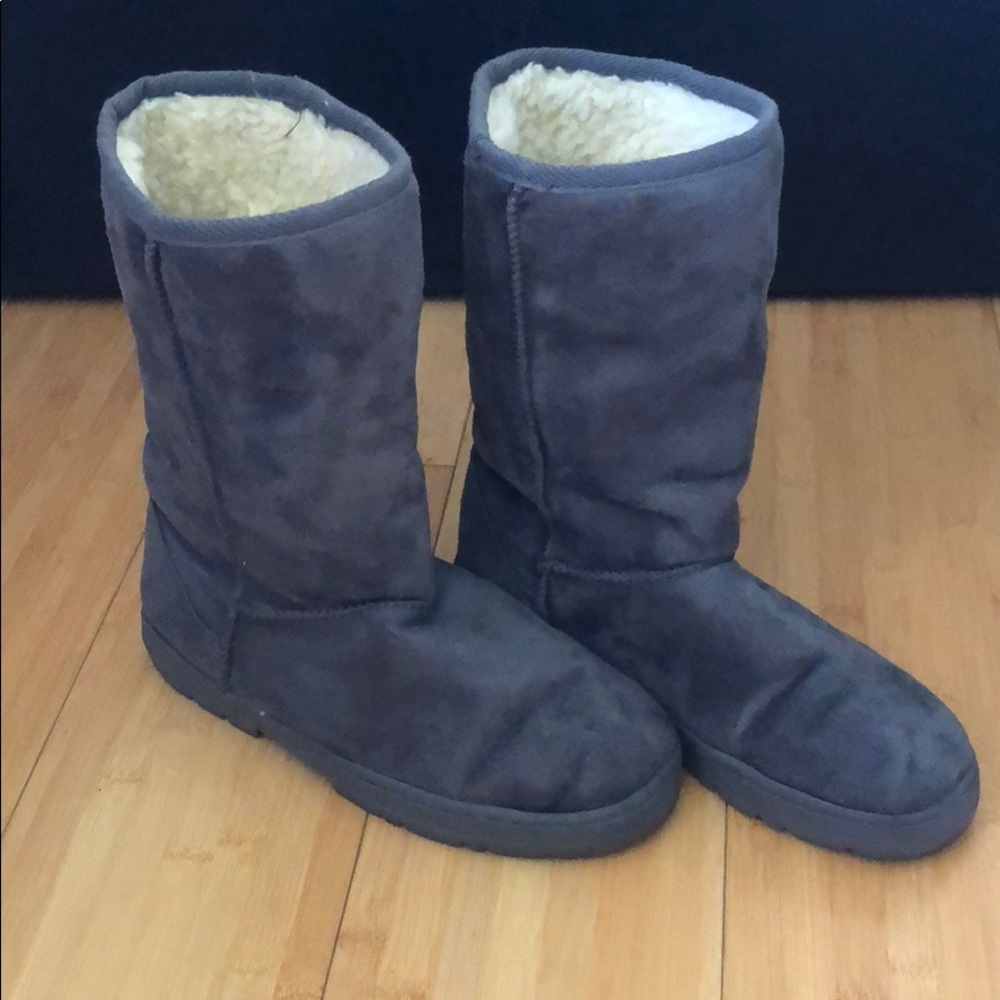 Adi Designs - gray fur lined winter boots